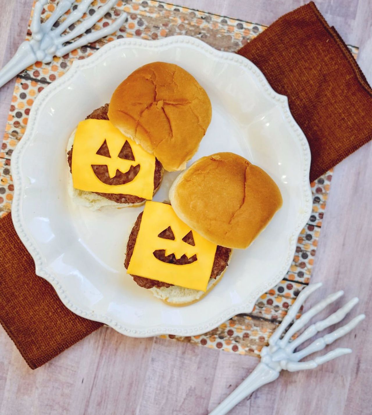Jack-O-Lantern Burger