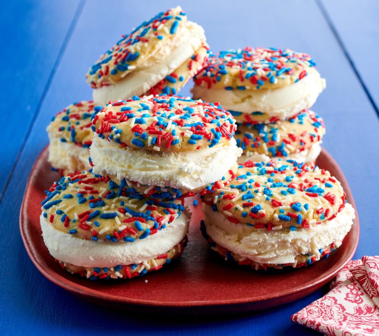 July 4th Ice Cream Sandwiches