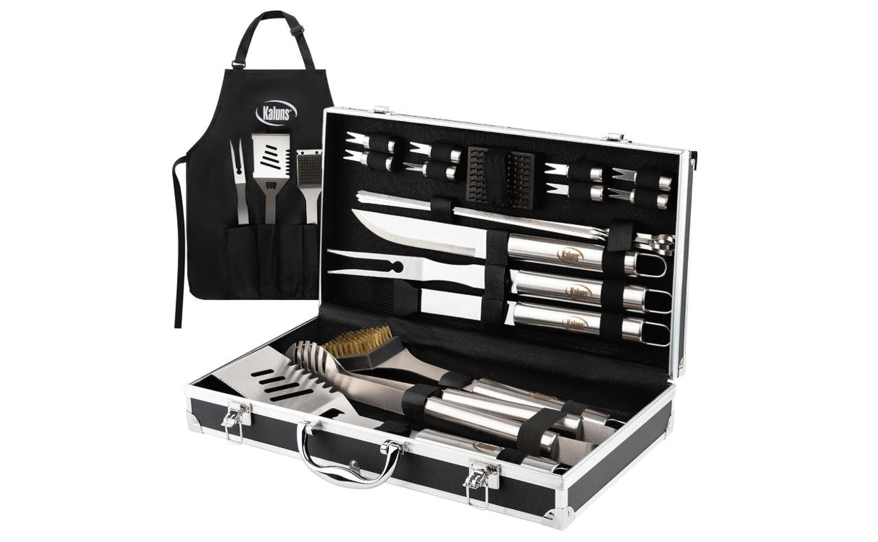 Kaluns Grilling Accessories BBQ Tools Set with Aluminum Case