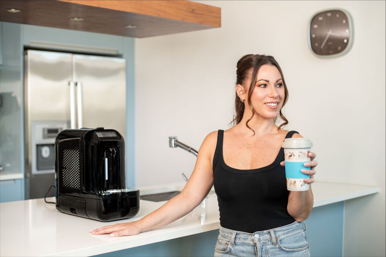 Kara Pod Atmospheric Water Generator With Built-In Coffee Machine