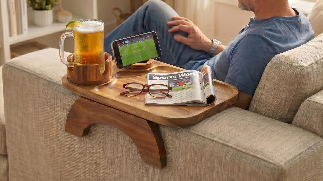 Last-Minute Father’s Day Gifts - Couch Armrest Table