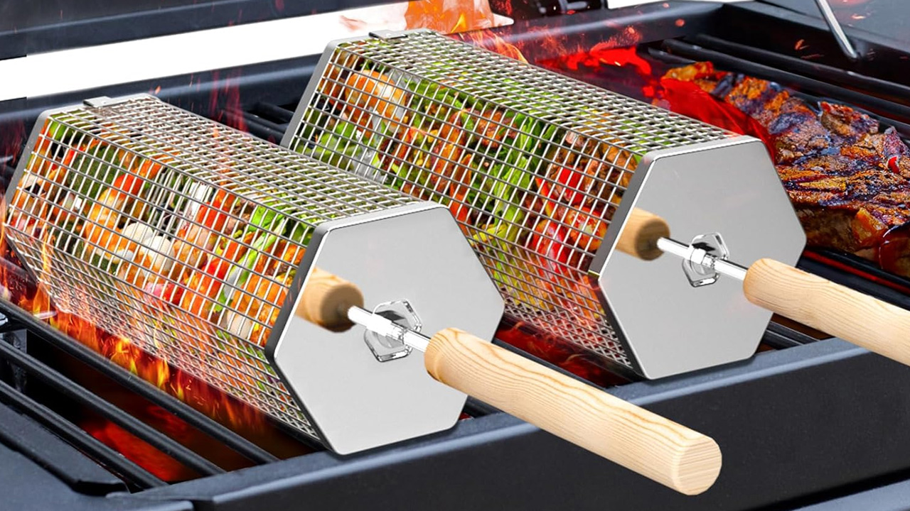 Last-Minute Father’s Day Gifts - ivtivfu Rolling Grill Basket
