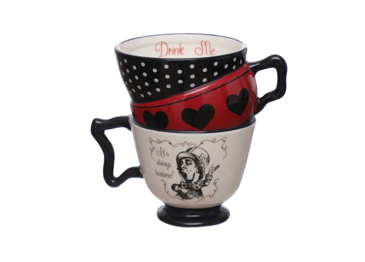 Mad hatter tea cup trio ceramic mug