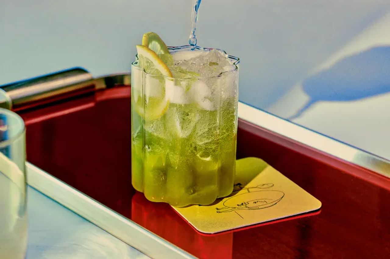 Matcha Whiskey Highball