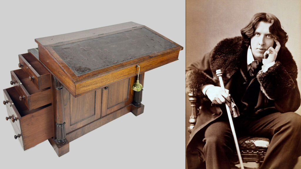 Oscar Wilde's Davenport Writing Desk is set to be Auctioned in Ireland
