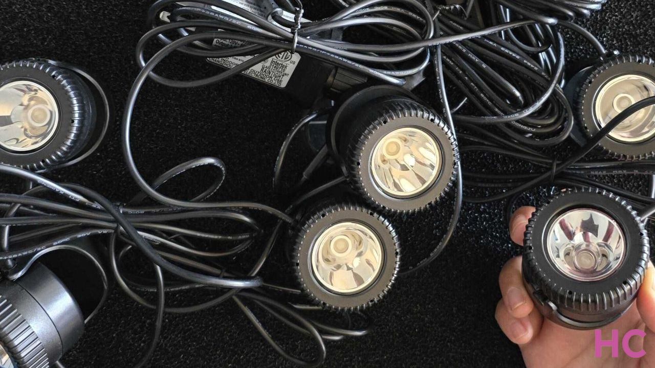 POPOSOAP pond kit review - 6 underwater RGB LED lights
