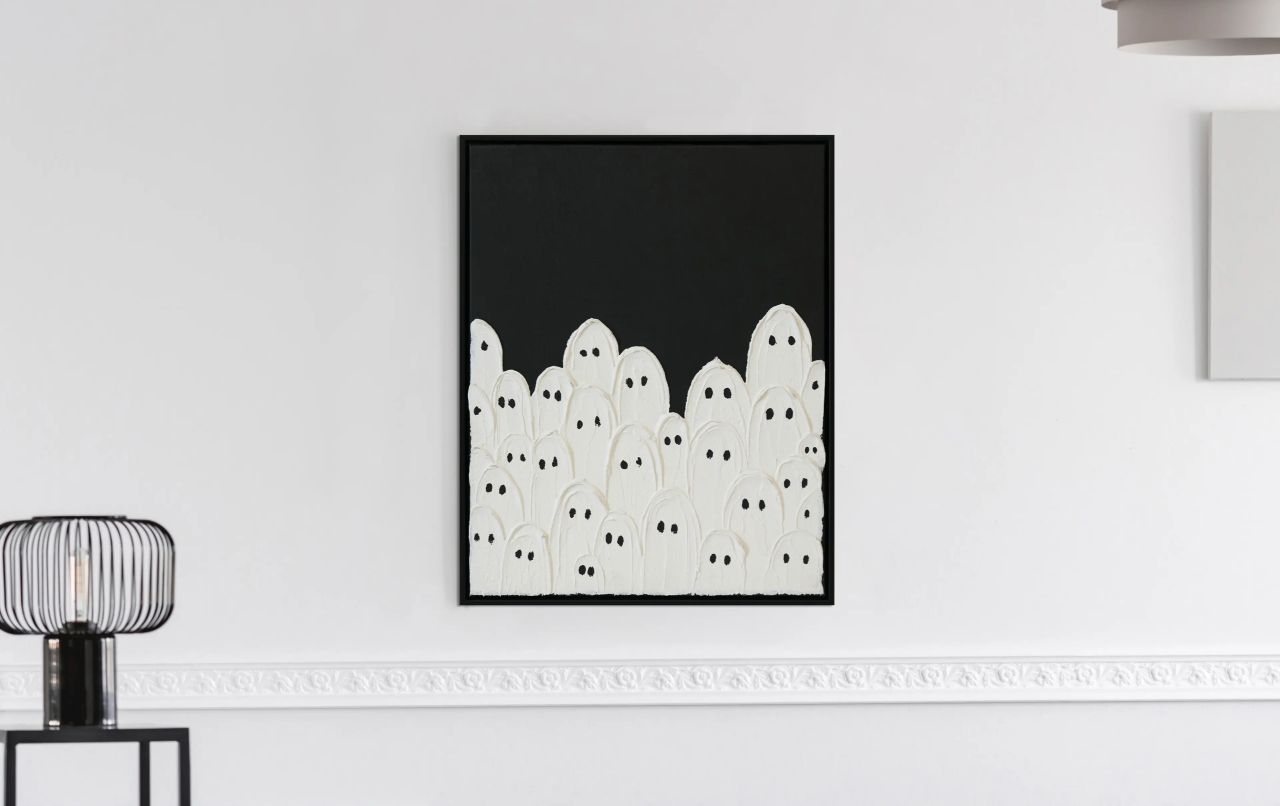 Painted ghost wall art