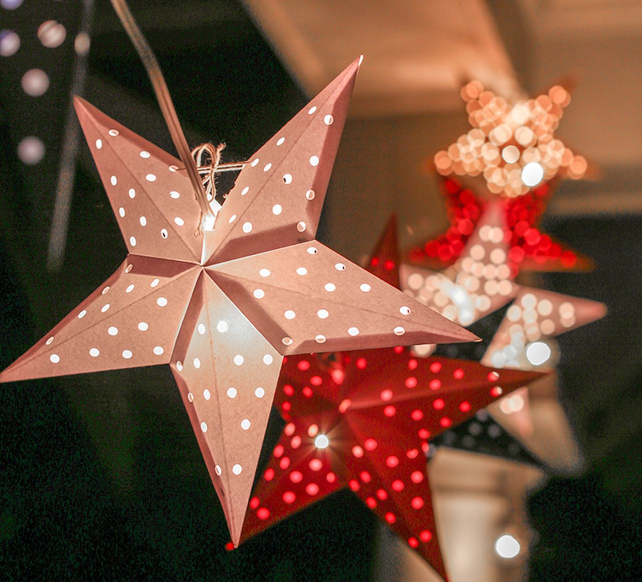 Paper Star Lights Garland
