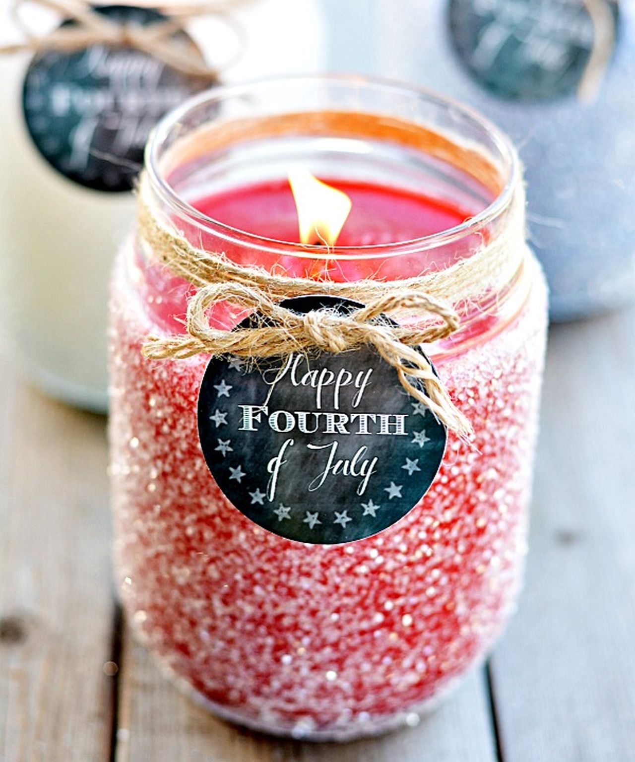 Patriotic Mason Jar Candles