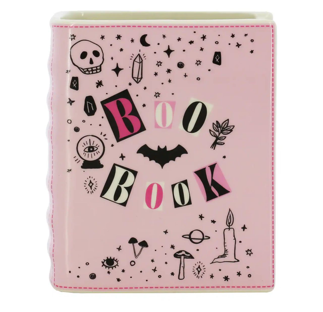 Pink boo book decorative ceramic container