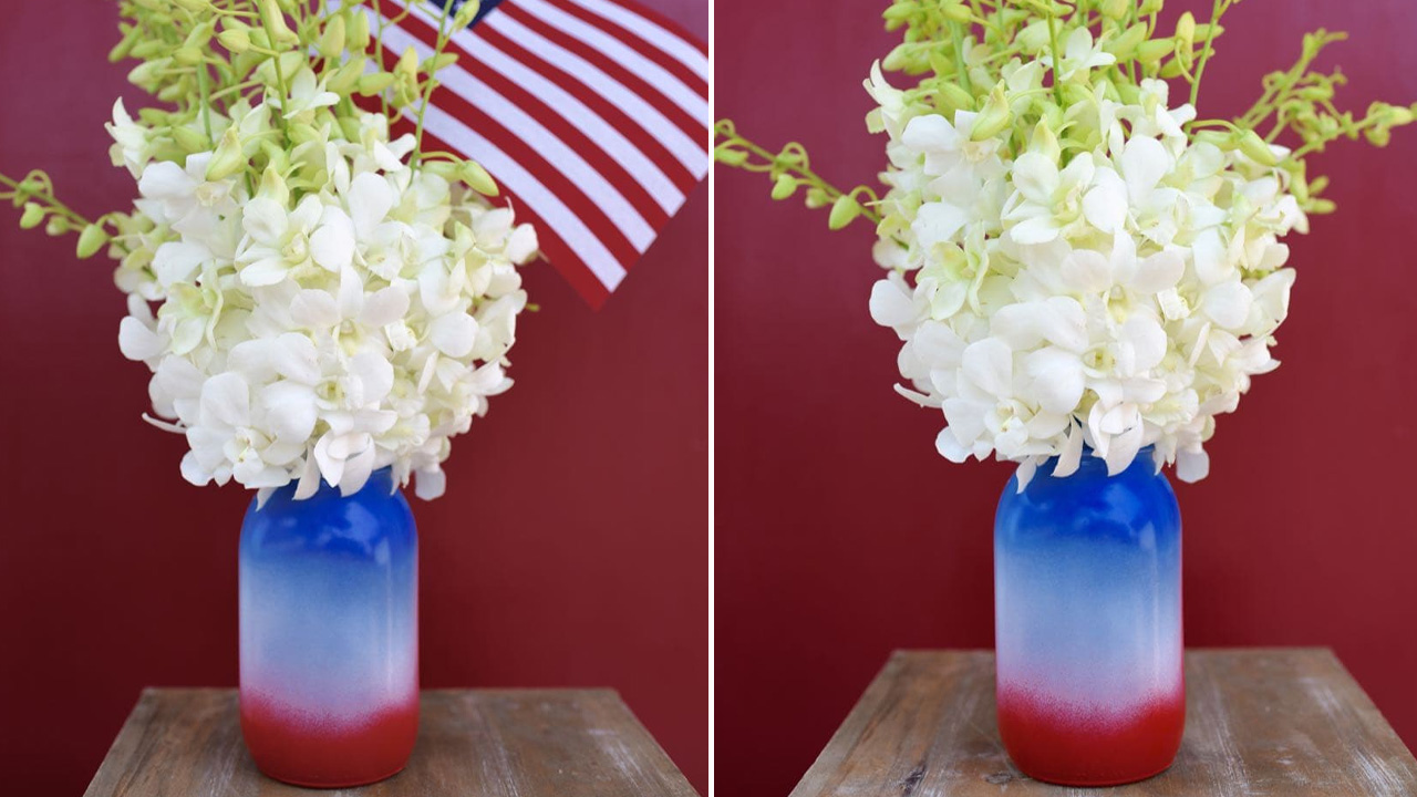 Ombre Mason Jar Vase