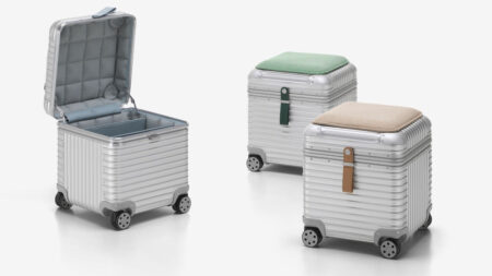 Rimowa and Vitra Aluminum Stool With Storage