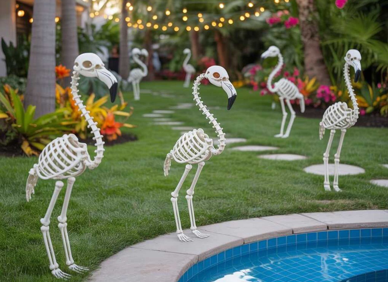 Skeleton flamigoes