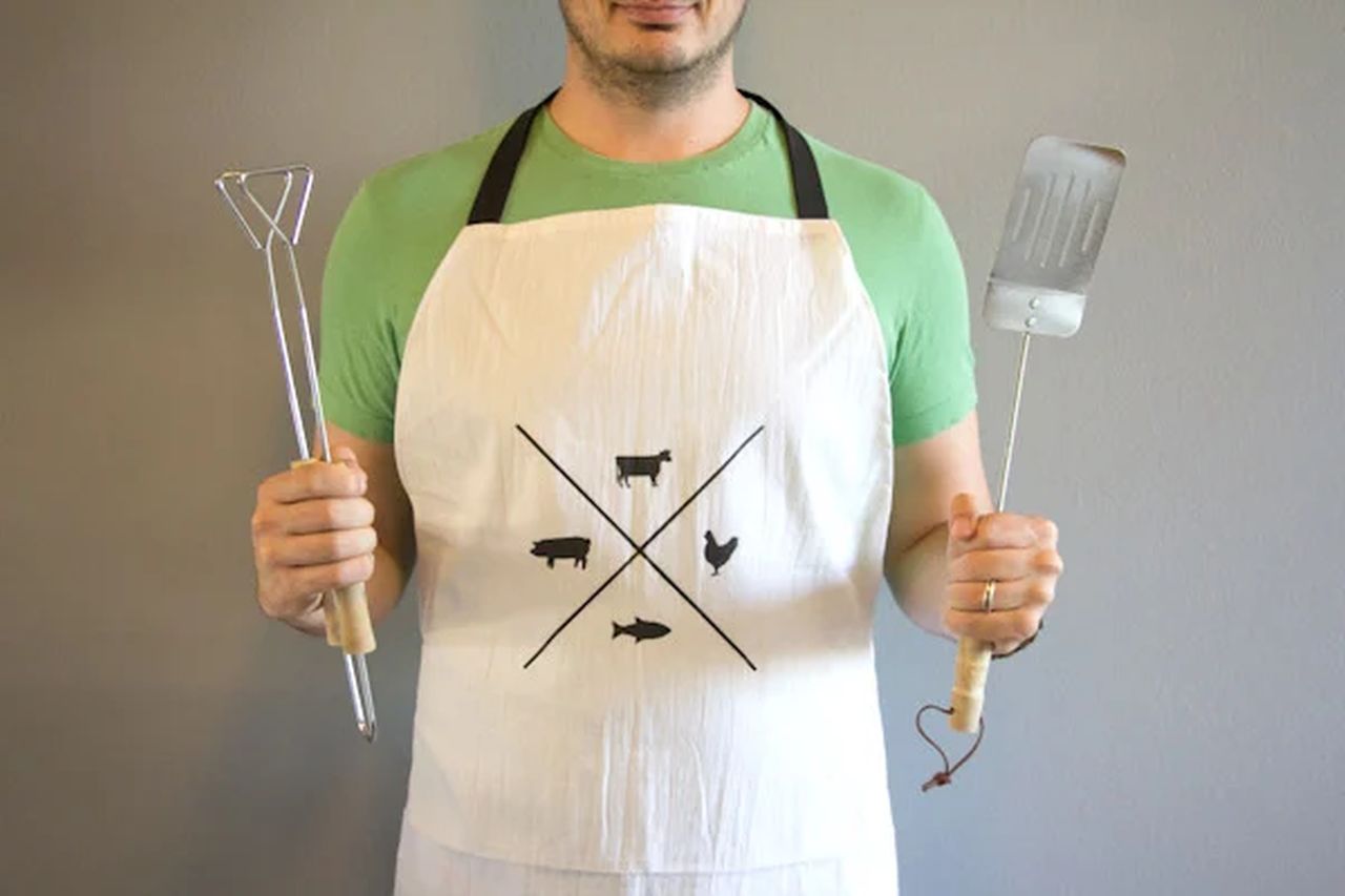 Stenciled Grilling Apron