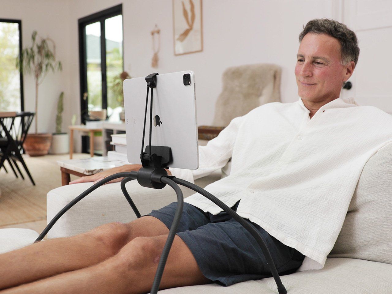 Tablift MaxPro Adjustable Tablet Holder with five-angle tilt mechanism