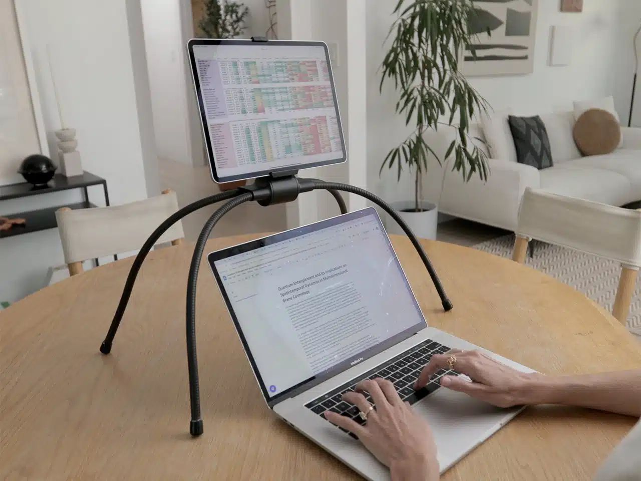 Tablift MaxPro Adjustable Tablet Holder with five-angle tilt mechanism