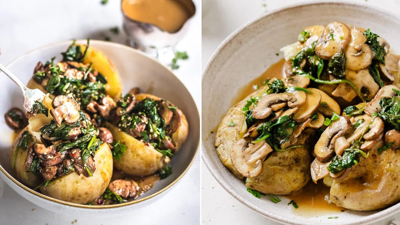 The Ultimate Stuffed Baked Potatoes with Mushrooms