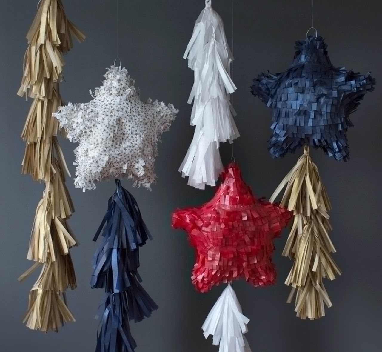 Tissue Paper Star Piñatas