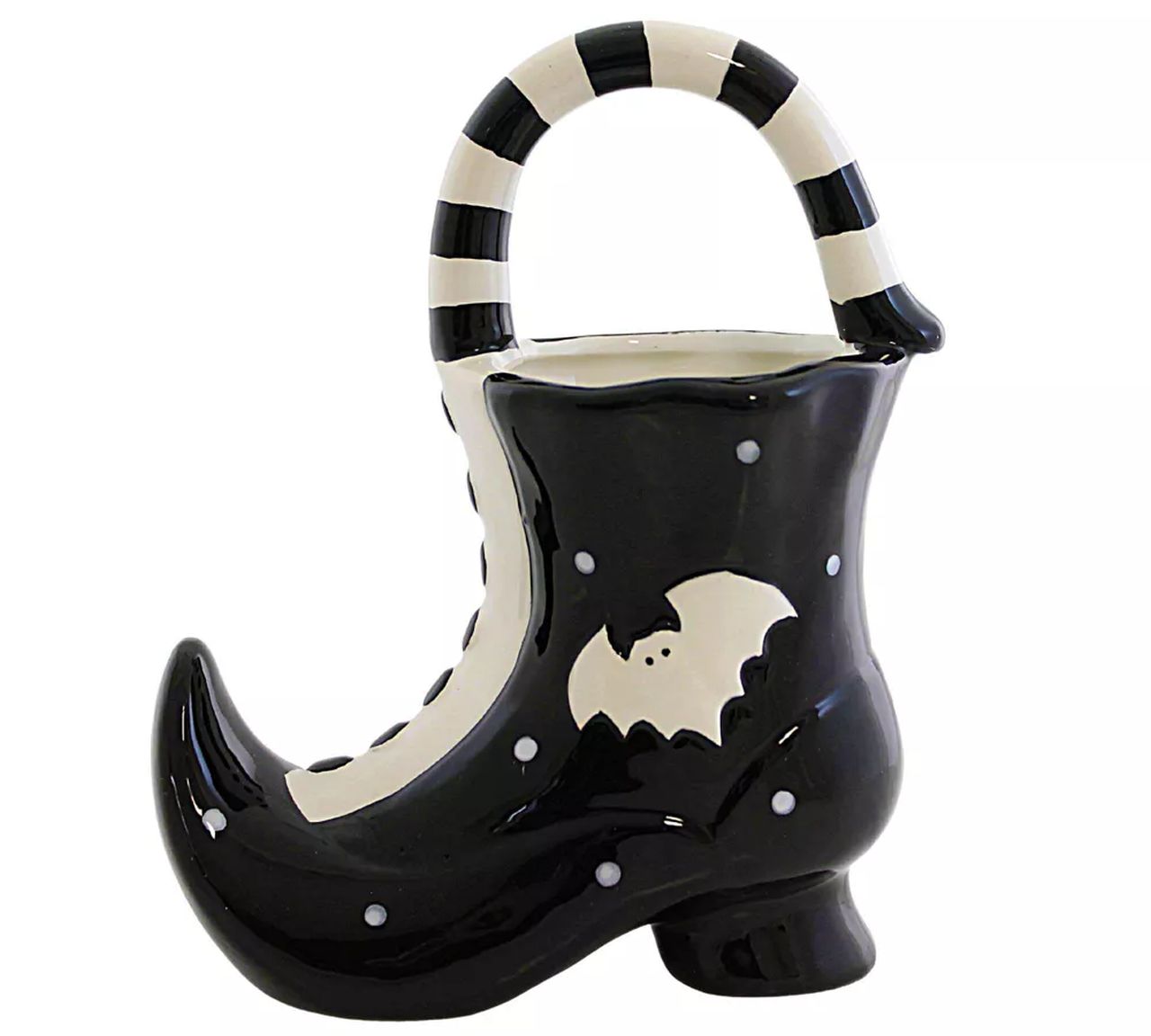 Transpac Witch Boot Candy Bowl Halloween Bat Figurines