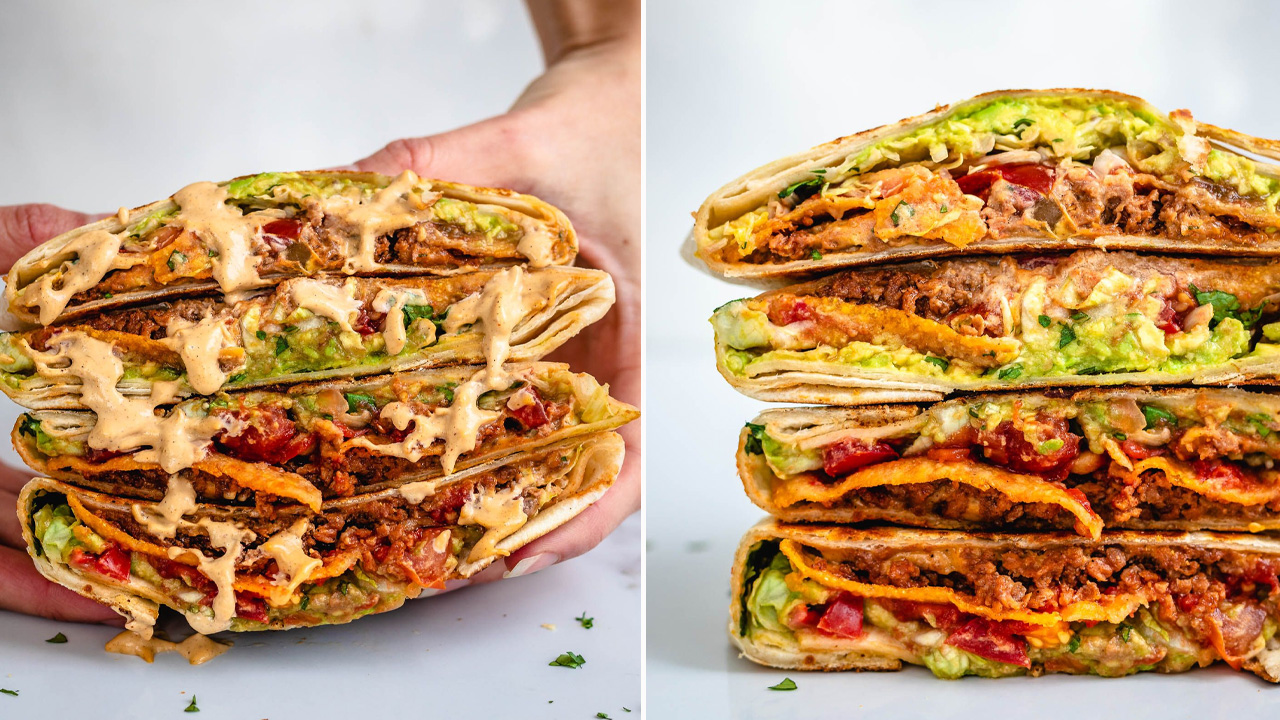 Vegan Crunchwrap Supreme with Plant-based Ground