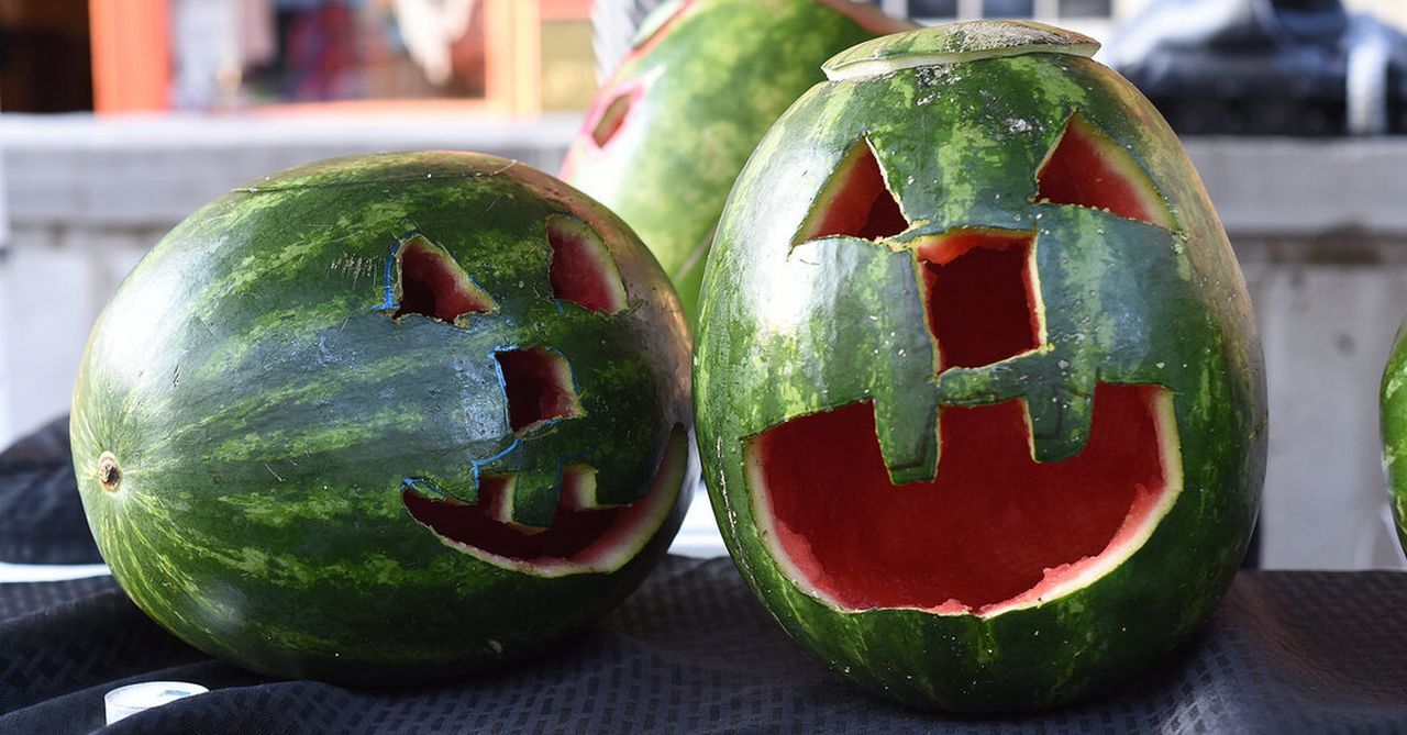 Watermelon Carving- Summerween Decor Ideas