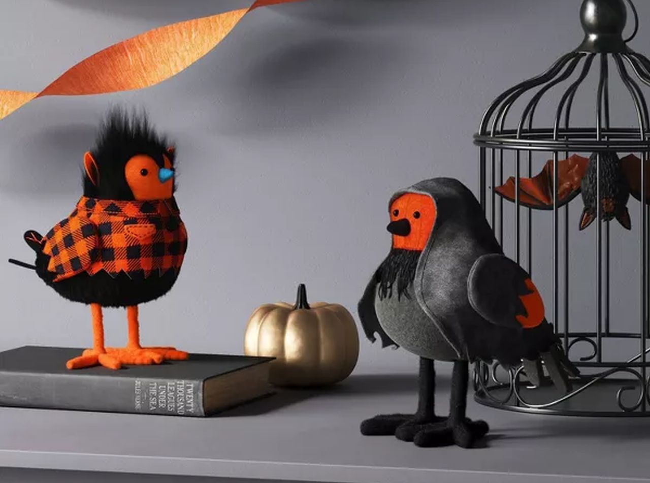 Werewolf Halloween Bird Figurine