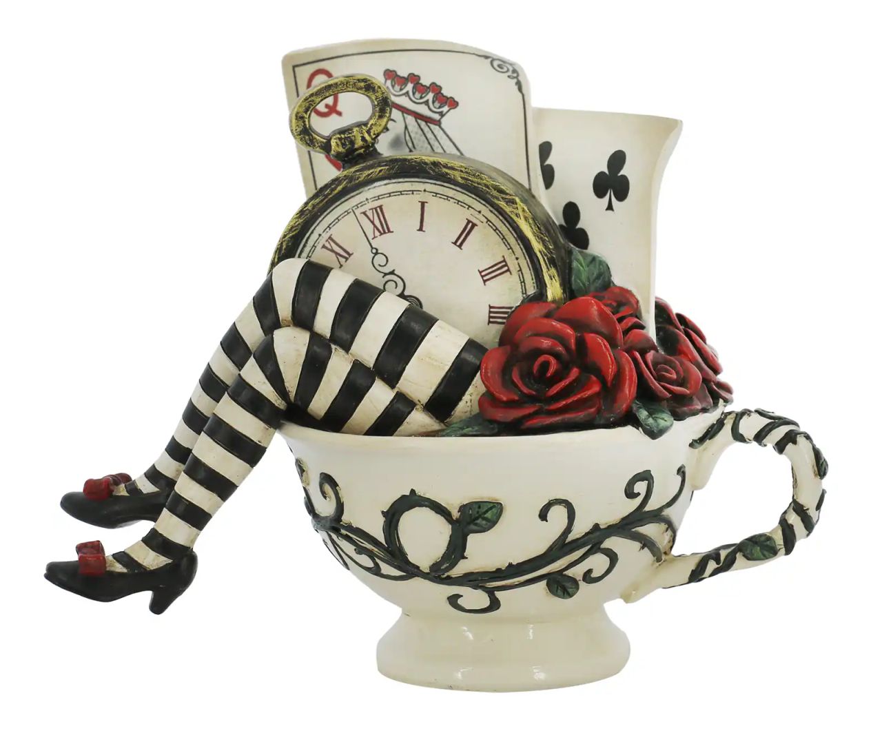 Wonderland teacup with legs tabletop décor