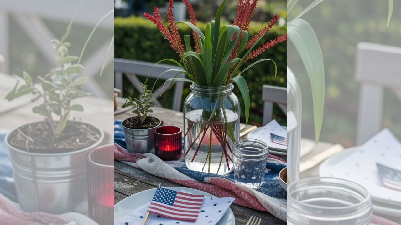 Simple 4th of July Tablescape