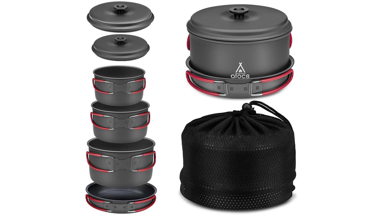 2025 Prime Day Camping Gear Deals - Alocs Compact Camping Cookware Set