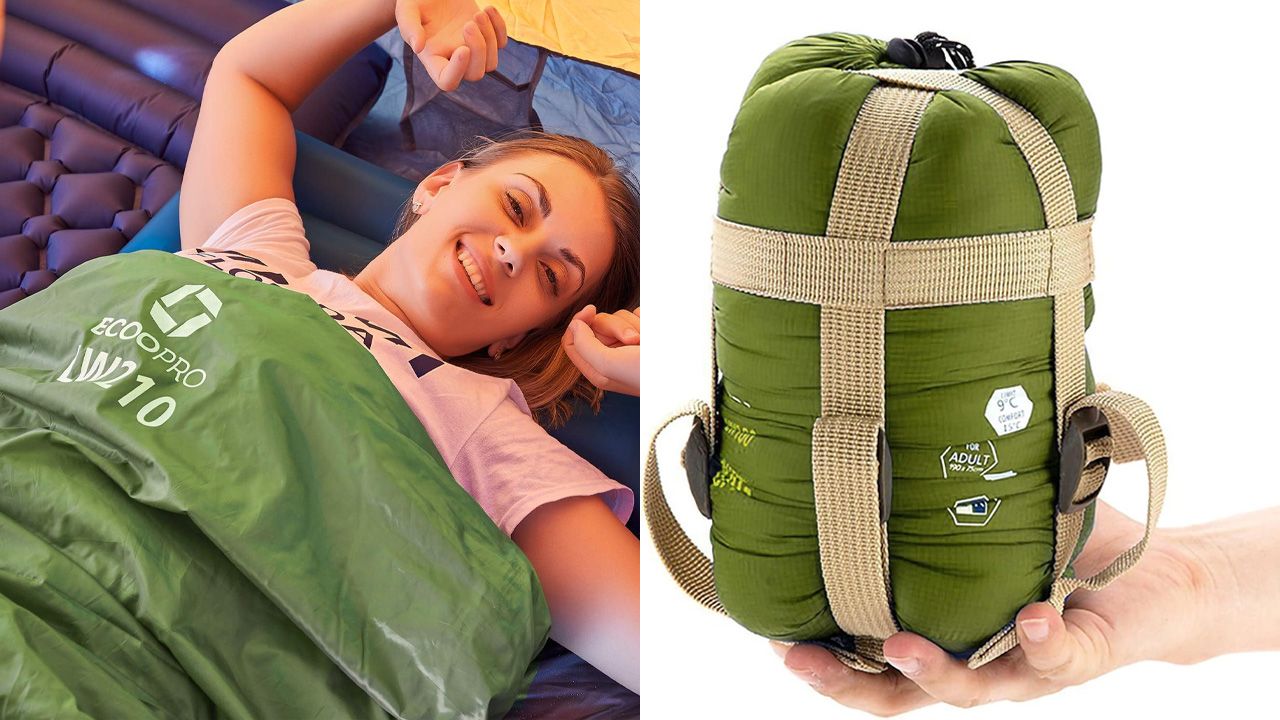 2025 Prime Day Camping Gear Deals - ECOOPRO Warm Weather Sleeping Bag