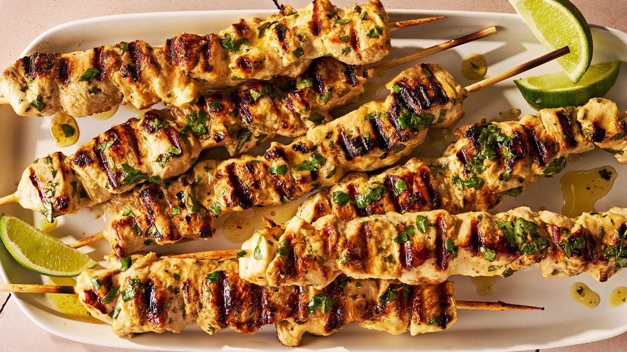 4th of July BBQ Recipes - Cilantro-Lime Chicken Skewers
