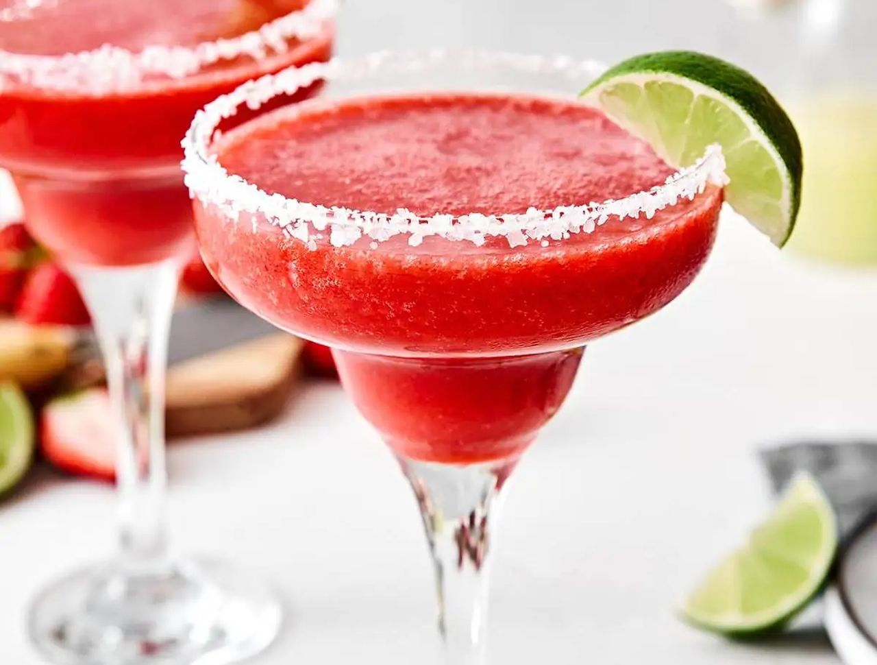 4th of July Cocktails - Strawberry Margarita