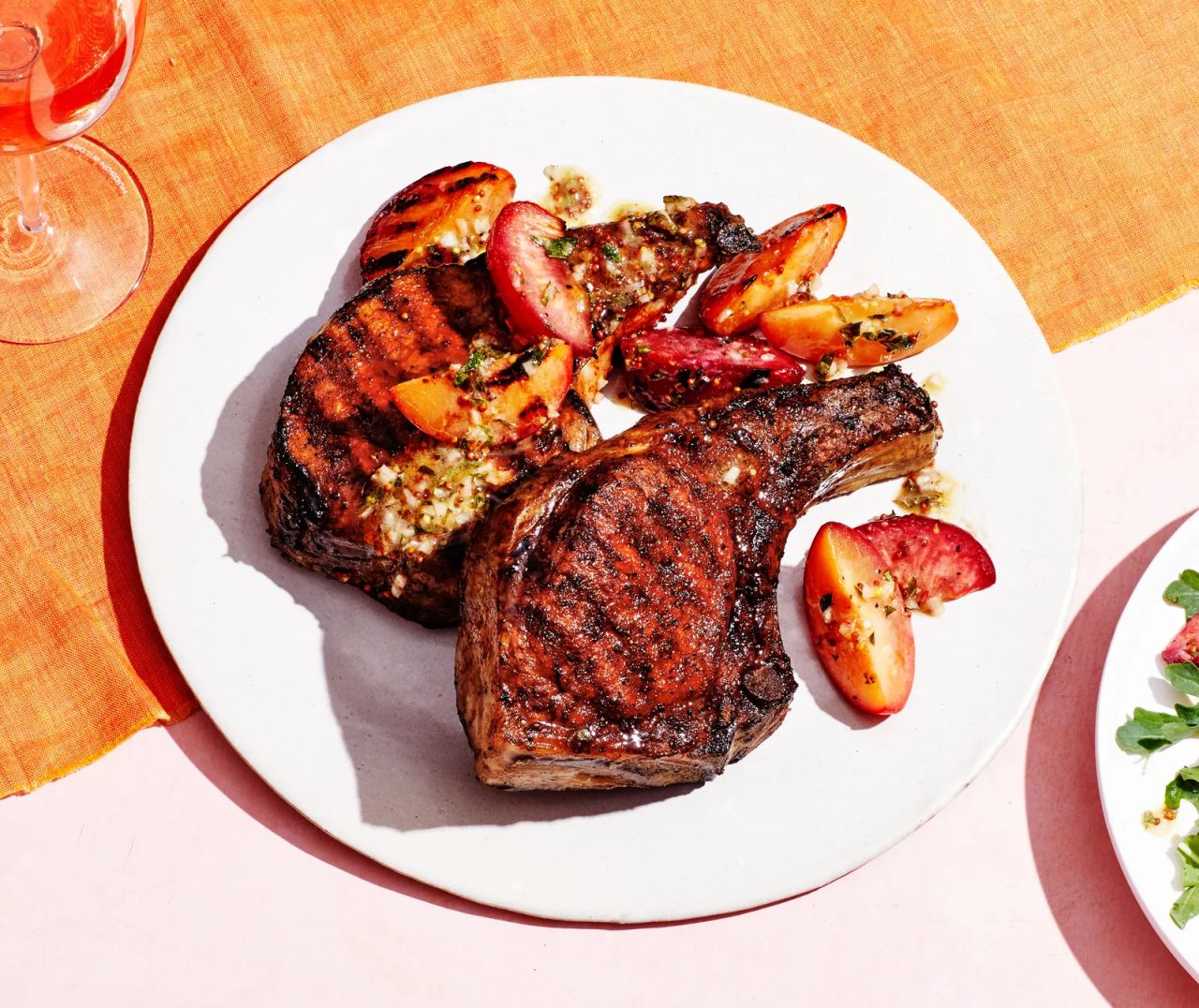 4th of July Dinner Recipes - Grilled Pork Chops With Plum Mostarda