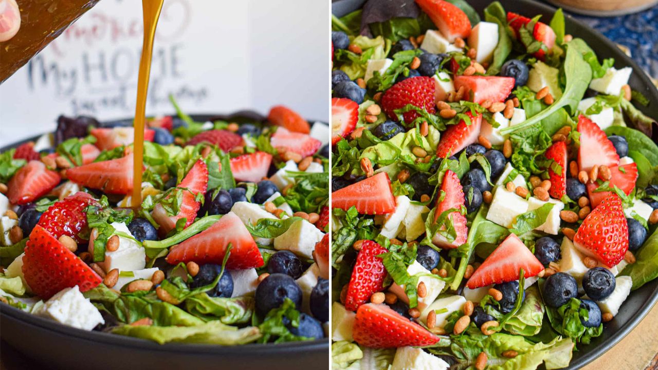 4th of July salads - Berry Caprese Salad