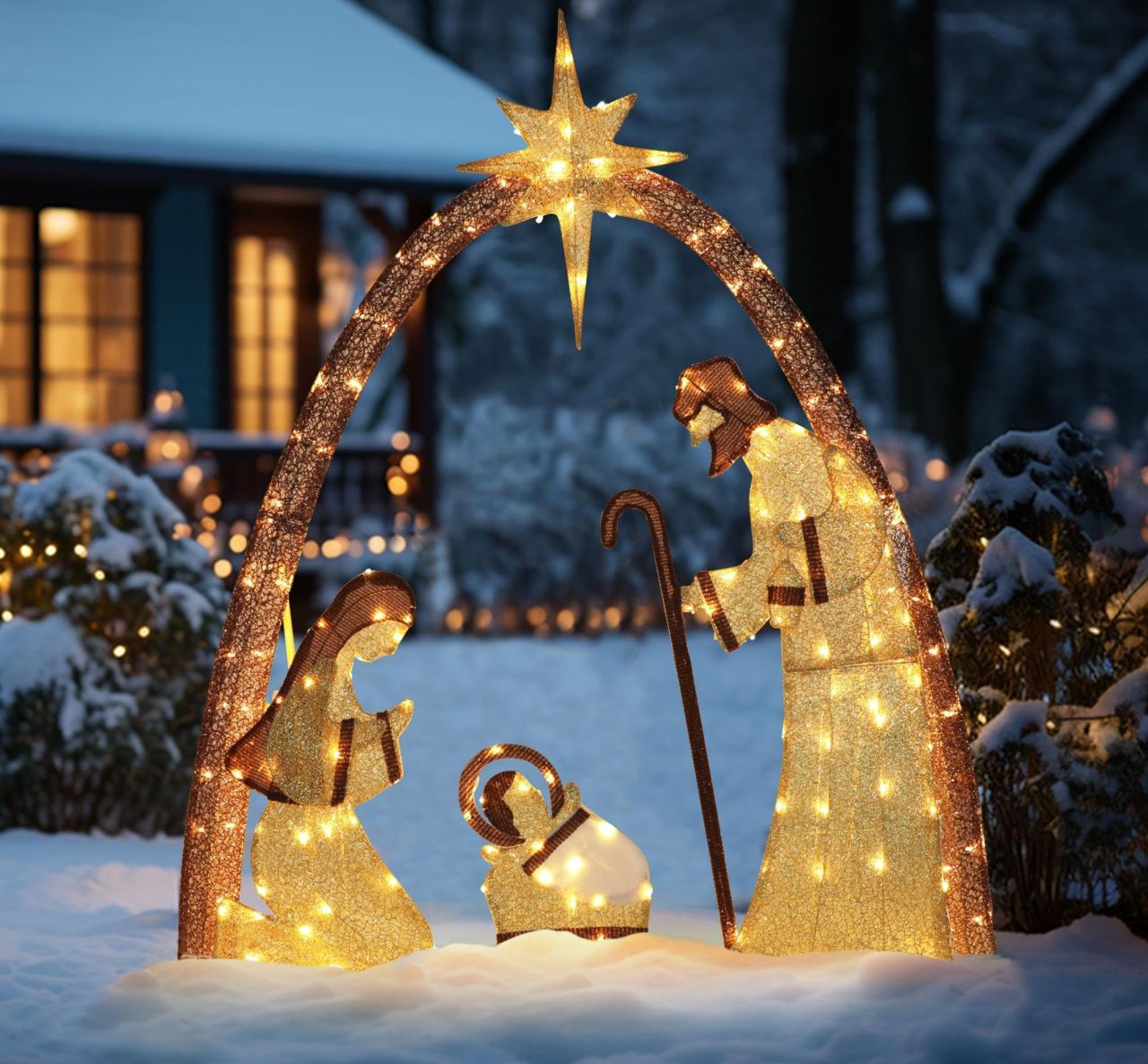 Amazon Prime Day Deals 2025 - MUPATER Lighted Outdoor Christmas Decoration Nativity Scene