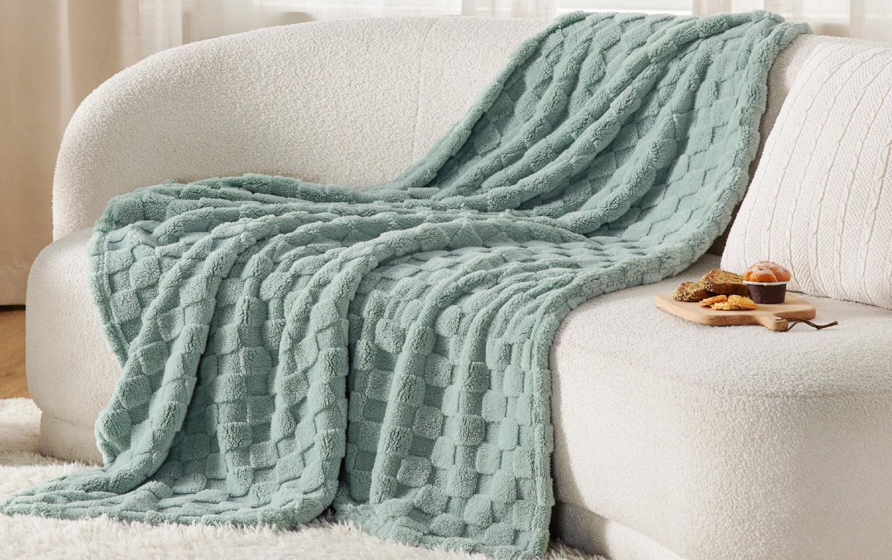 Amazon Prime Day Deals on Home Goods Under $25 - Bedsure Sage Green Throw Blanket for Couch
