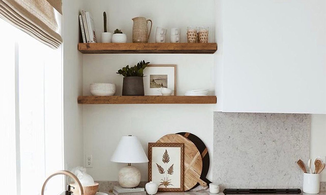 Amazon Prime Day Deals on Home Goods Under-25-QEEIG Floating Shelves for Wall