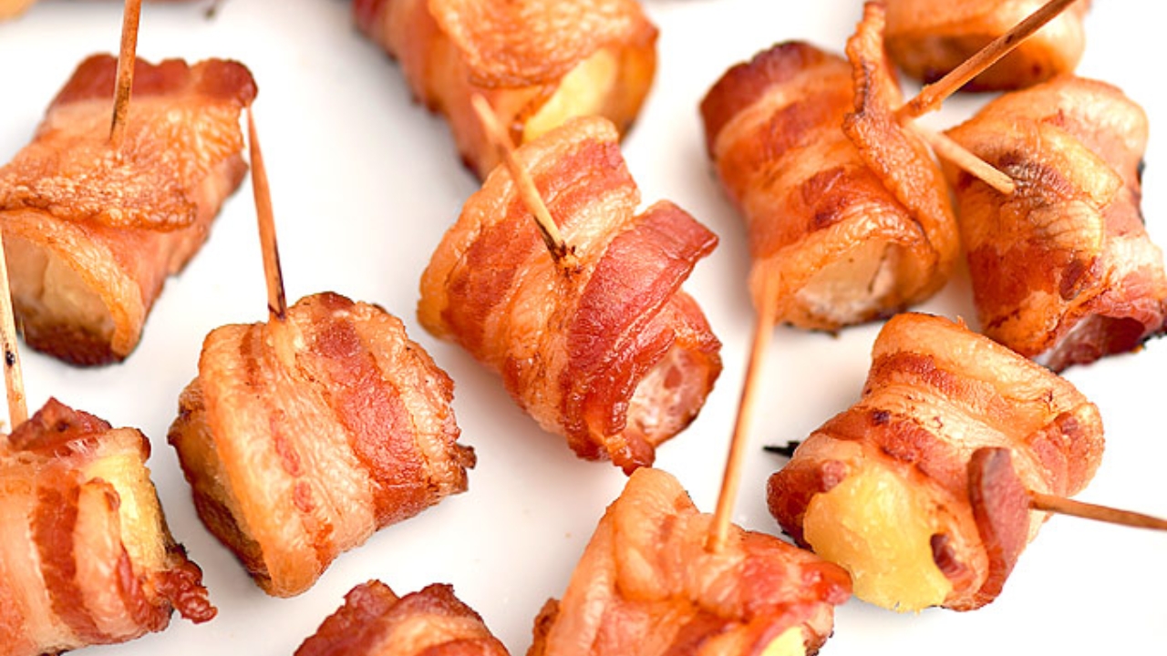 Bacon-Wrapped Pineapple Bites