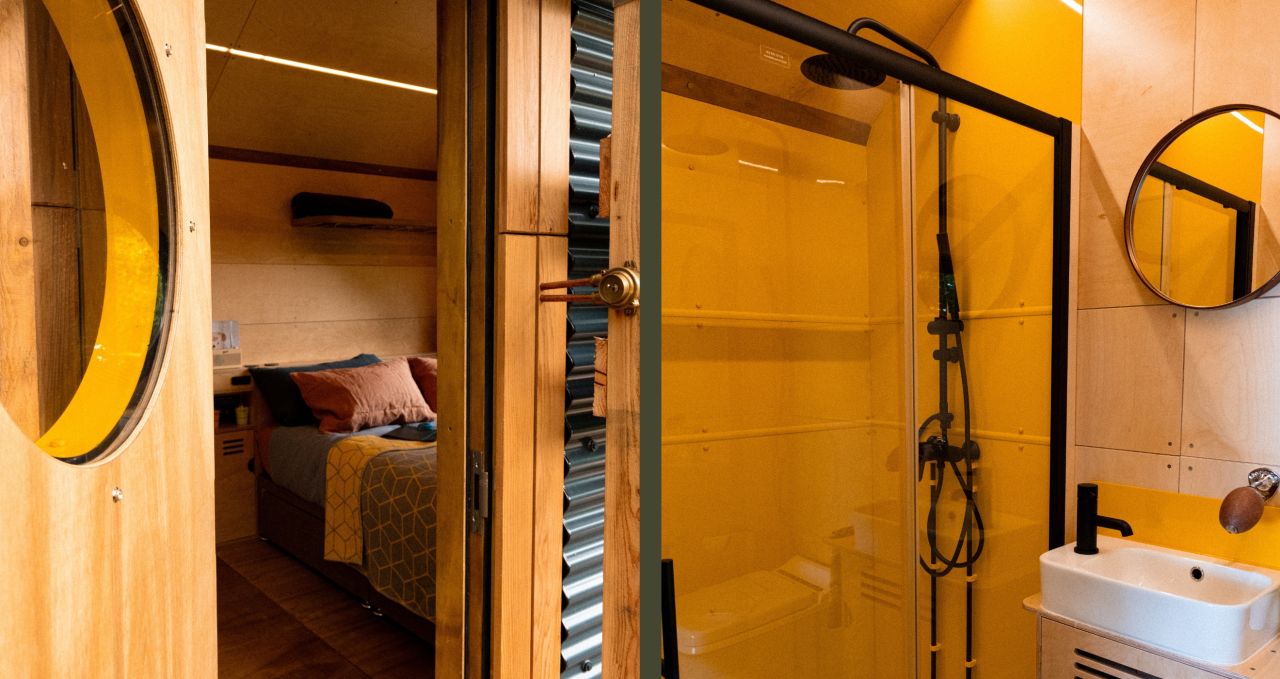 Bathroom and Bedroom of Birdhouse Modular