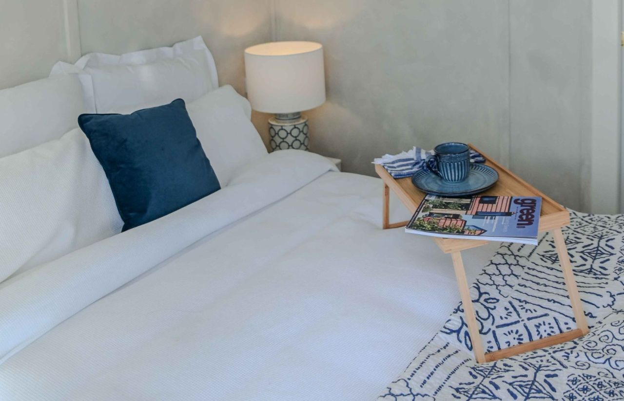 Bedroom of Bowerbird tiny house in Australia