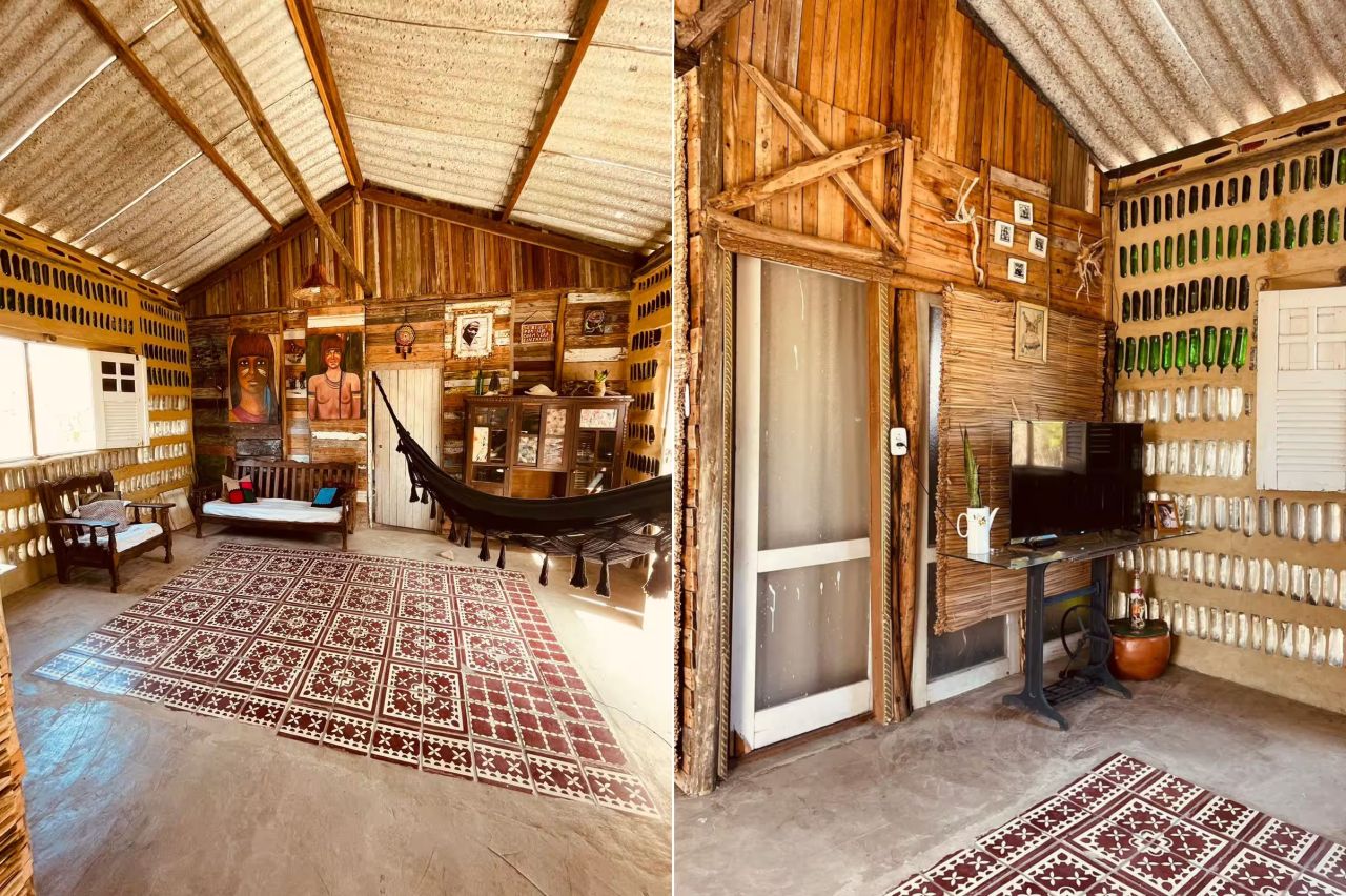 Brazilian Mother and Daughter Builds Airbnb Rental From 8,000 Recycled Glass Bottles to Honor Ancestral Respect for Nature