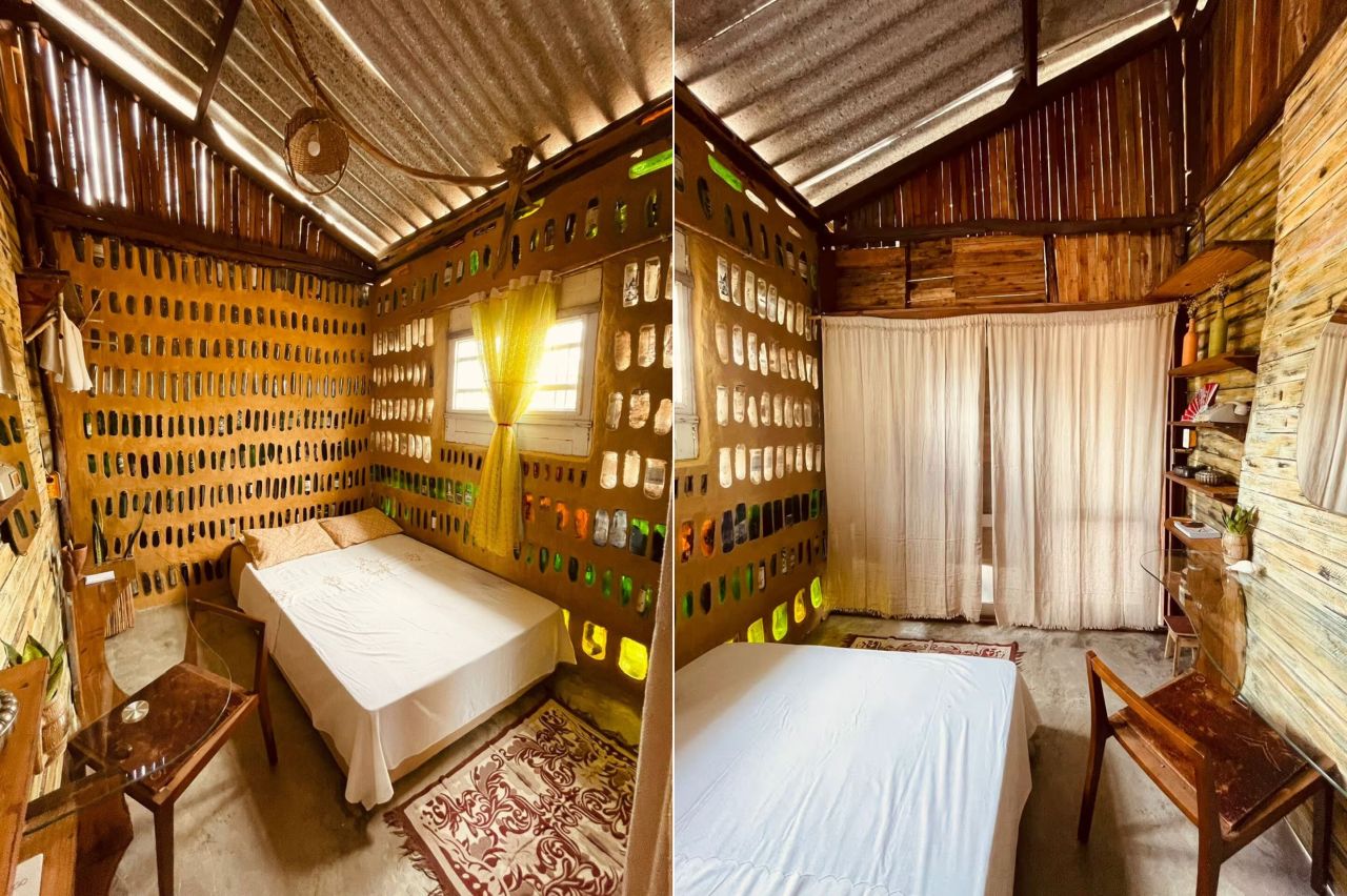 Brazilian Mother and Daughter Builds Airbnb Rental From 8,000 Recycled Glass Bottles to Honor Ancestral Respect for Nature