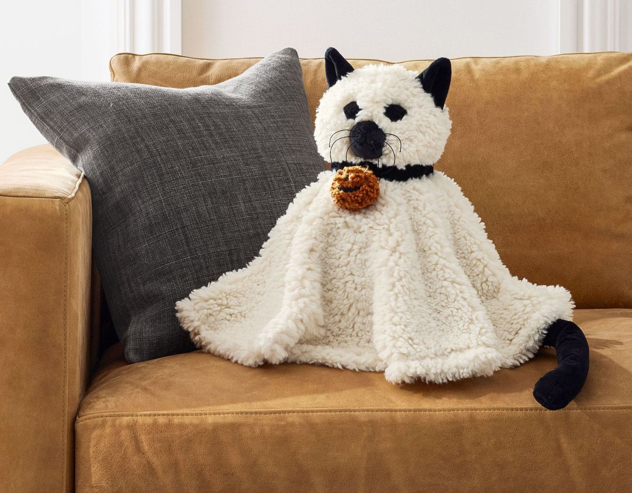Cleo The Cat Ghost Shaped Pillow