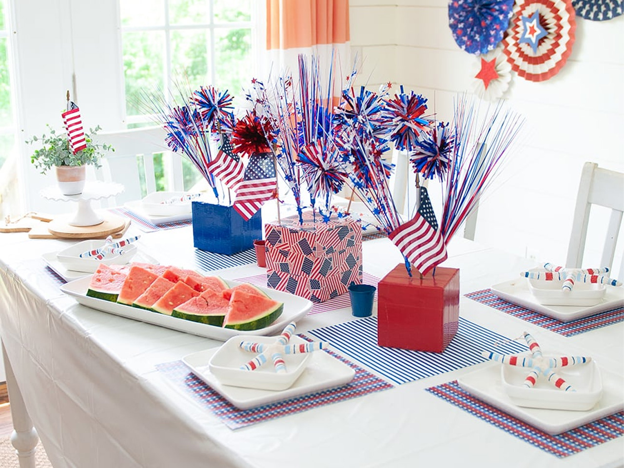 Duct-Tape-Tabletop-Centerpieces for 4th july-by-Courtney