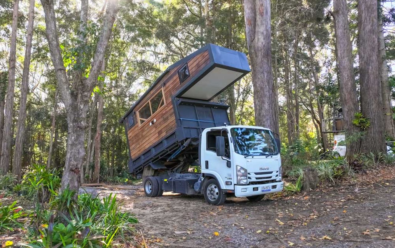 Exterior of Jade and Steve's Tiny House