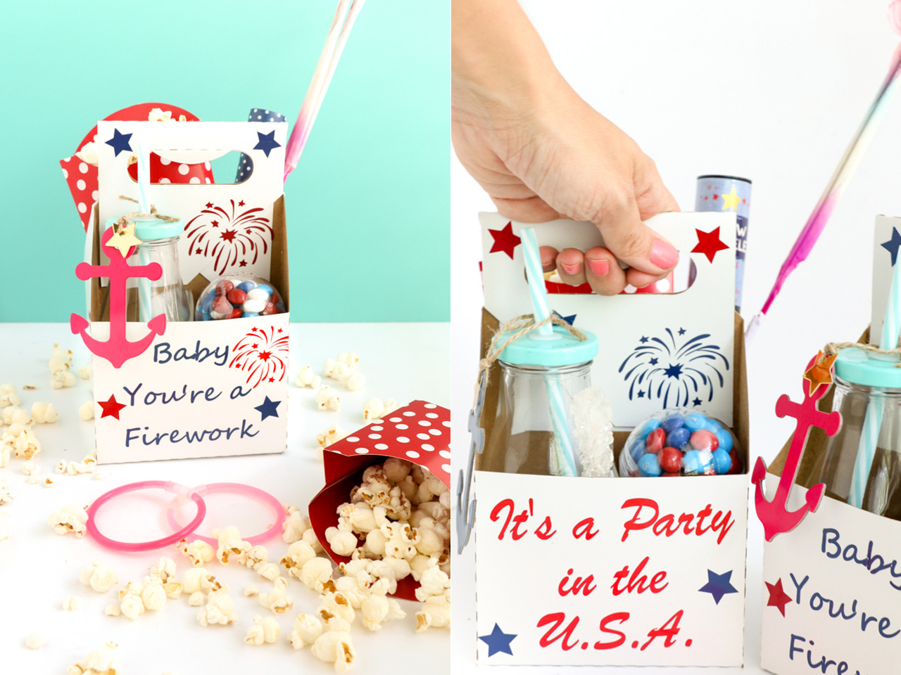 Fireworks Treat Boxes for 4th july table decor  