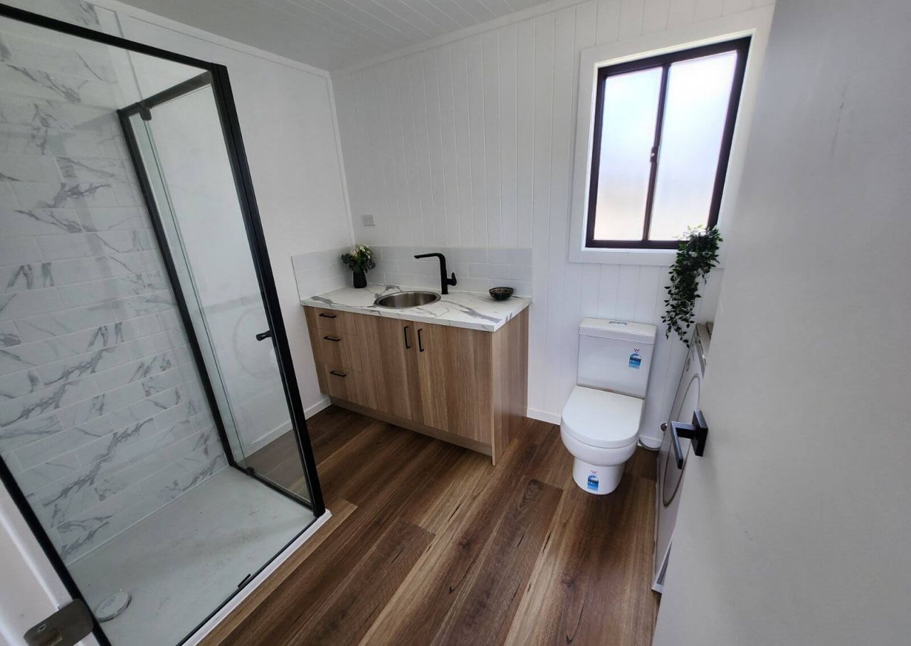 First Bathroom of Hayman Container Home