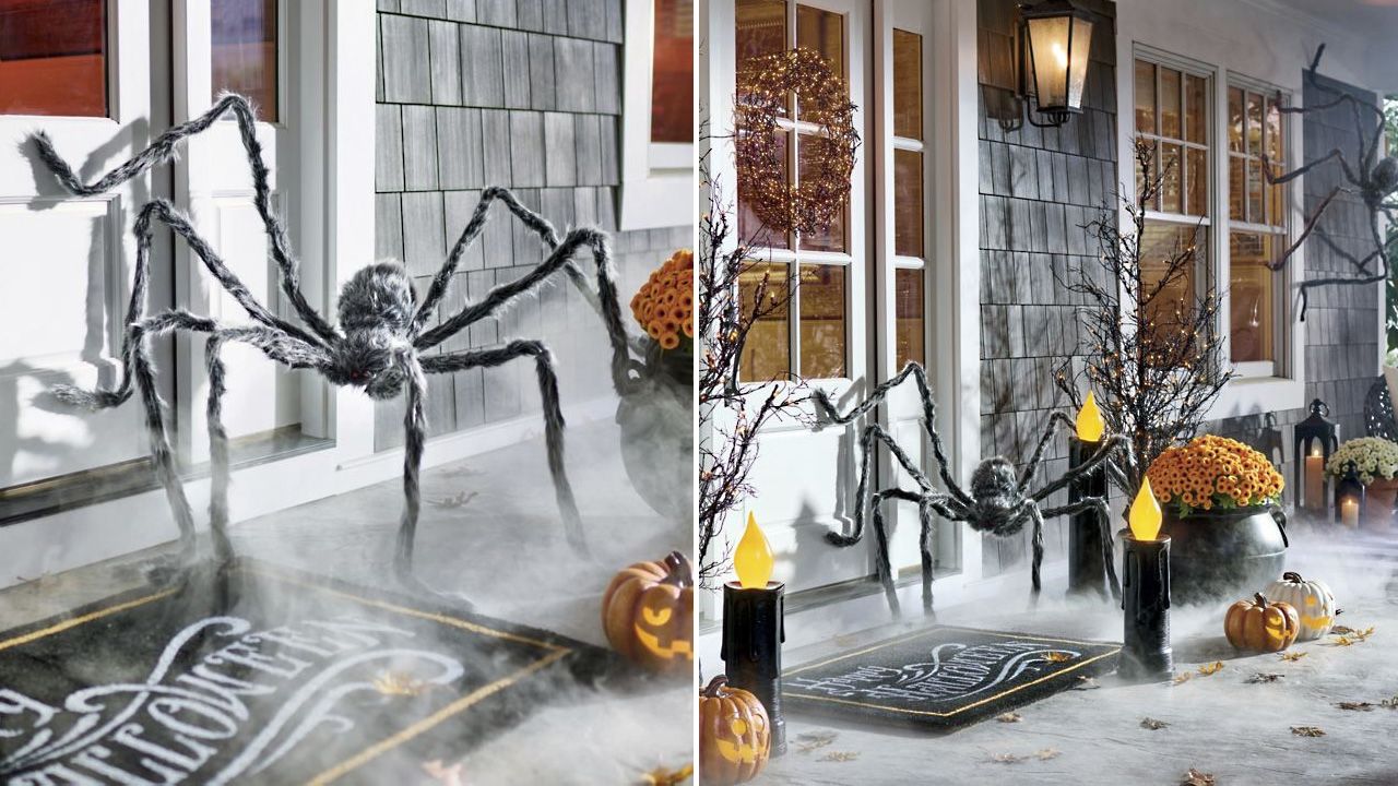 Grandin Road Halloween Haven 2025 Collection - Hairy Oversized Spider
