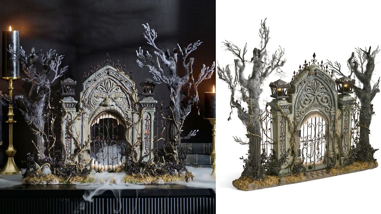 Grandin Road Halloween Haven 2025 Collection - Katherine’s Collection Mansion Gates Display