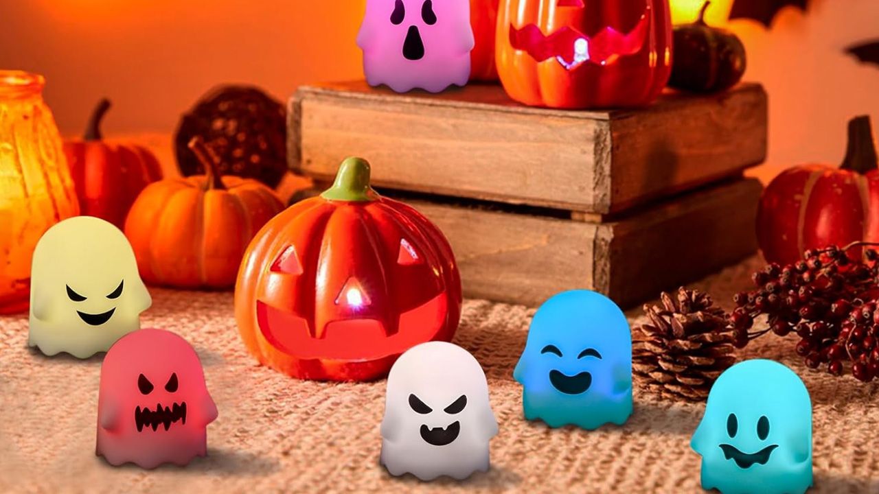 Halloween Indoor Decor Prime Day Deals 2025 - Ghost Flickering Flameless Candles
